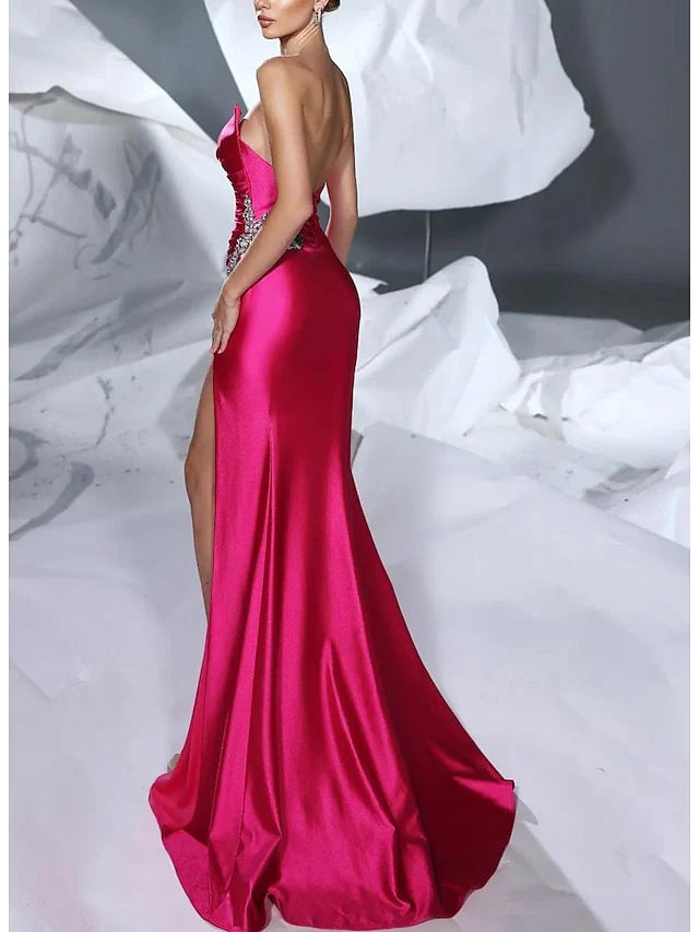 Robe de bal longue à fleurs, fourreau/colonne, col en V, sans manches, longueur au sol